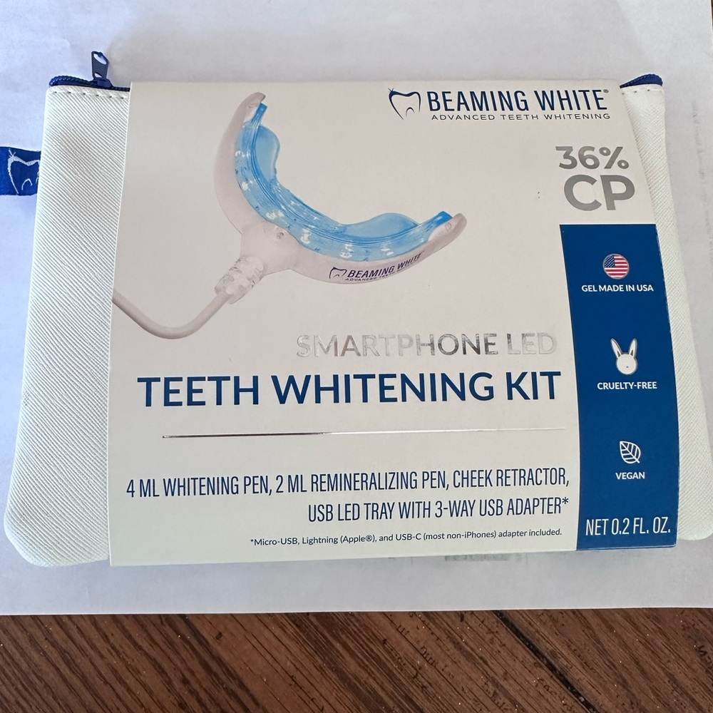 Smartphone LED Teeth Whitening Kit - Blue